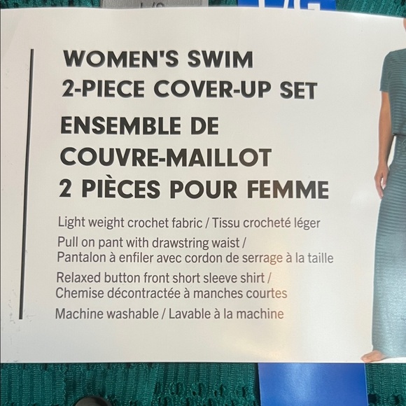 NWT Hurley Women's White 2-Piece Swim Cover-Up Set sz L - Picture 3 of 7